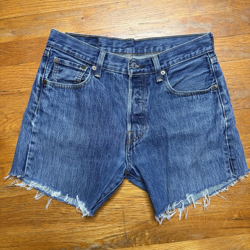 Levi's Blue Denim Cutoff Jean Shorts